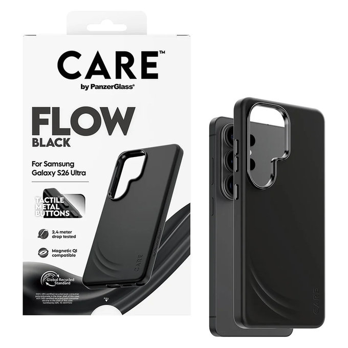 Hülle FLOW mit QI für Samsung Galaxy S26 Ultra, Schwarz, PanzerGlass