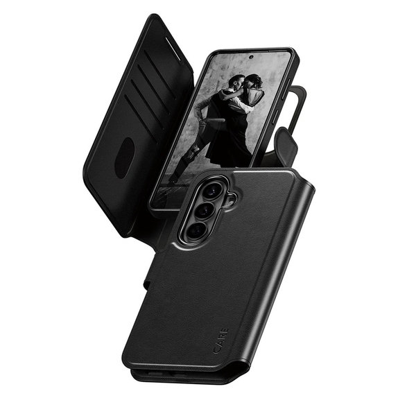 Hülle Tango Wallet Two-In-One mit QI für Samsung Galaxy S26, Schwarz, PanzerGlass