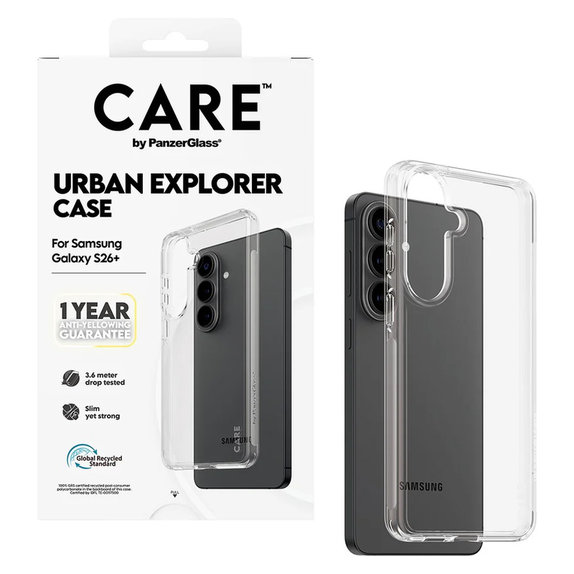 Hülle Urban Explorer für Samsung Galaxy S26+, Transaparentná, PanzerGlass