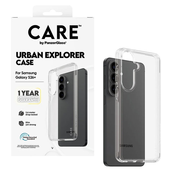 Hülle Urban Explorer für Samsung Galaxy S26+, Transaparentná, PanzerGlass