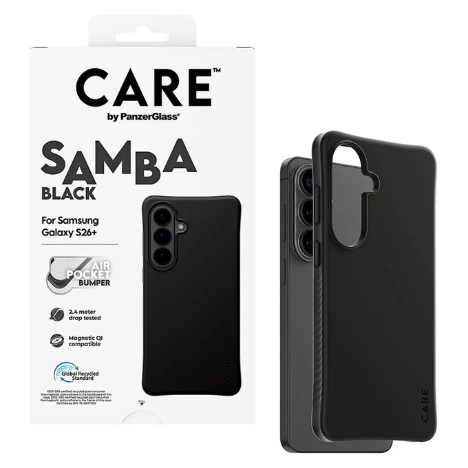 Hülle Samba mit QI für Samsung Galaxy S26+, Schwarz, PanzerGlass