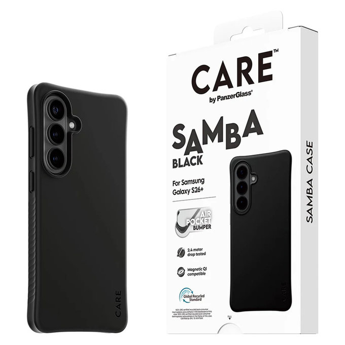 Hülle Samba mit QI für Samsung Galaxy S26+, Schwarz, PanzerGlass