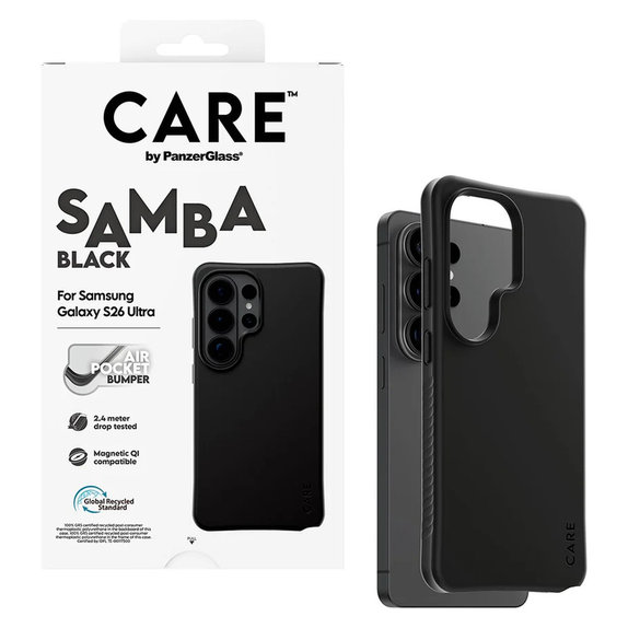 Hülle Samba mit QI für Samsung Galaxy S26 Ultra, Schwarz, PanzerGlass