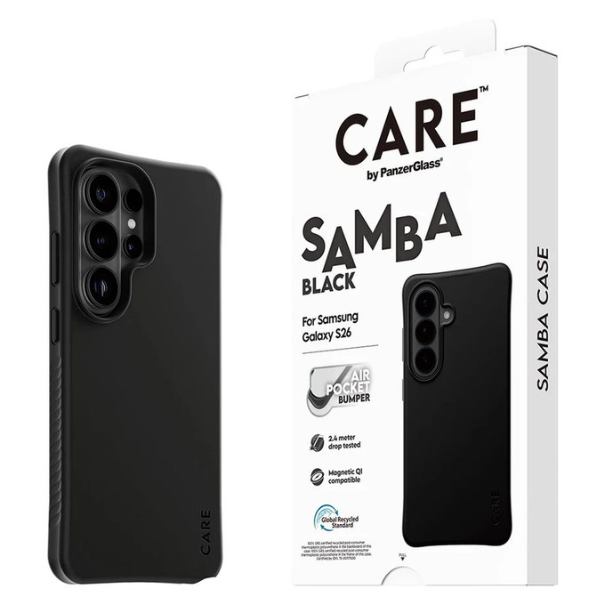 Hülle Samba mit QI für Samsung Galaxy S26 Ultra, Schwarz, PanzerGlass