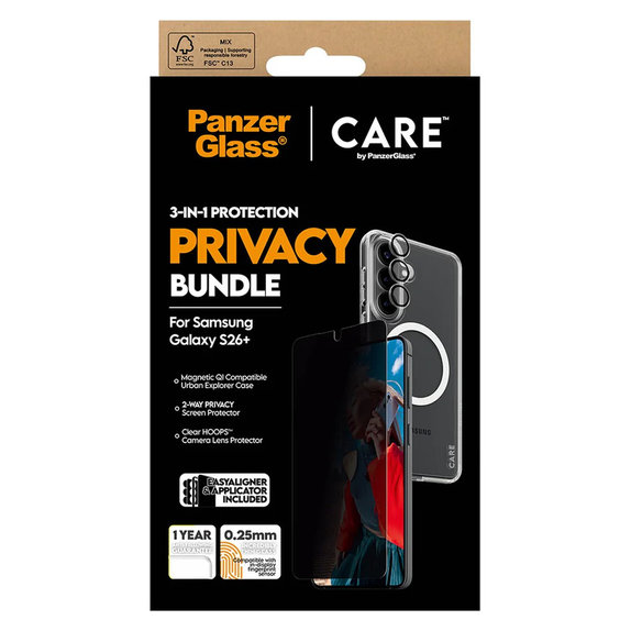Bundle Privacy 3-in-1 für Samsung Galaxy S26+, PanzerGlass