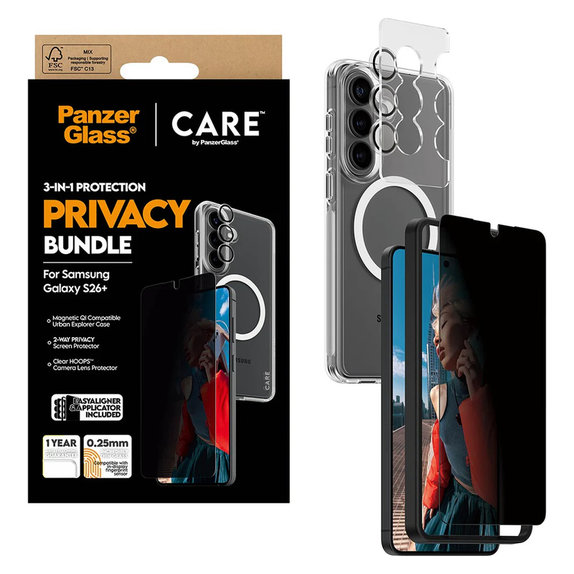 Bundle Privacy 3-in-1 für Samsung Galaxy S26+, PanzerGlass