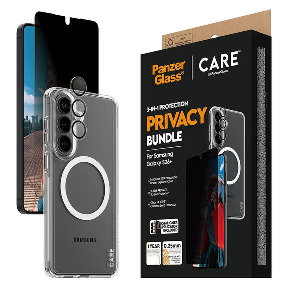 Bundle Privacy 3-in-1 für Samsung Galaxy S26+, PanzerGlass