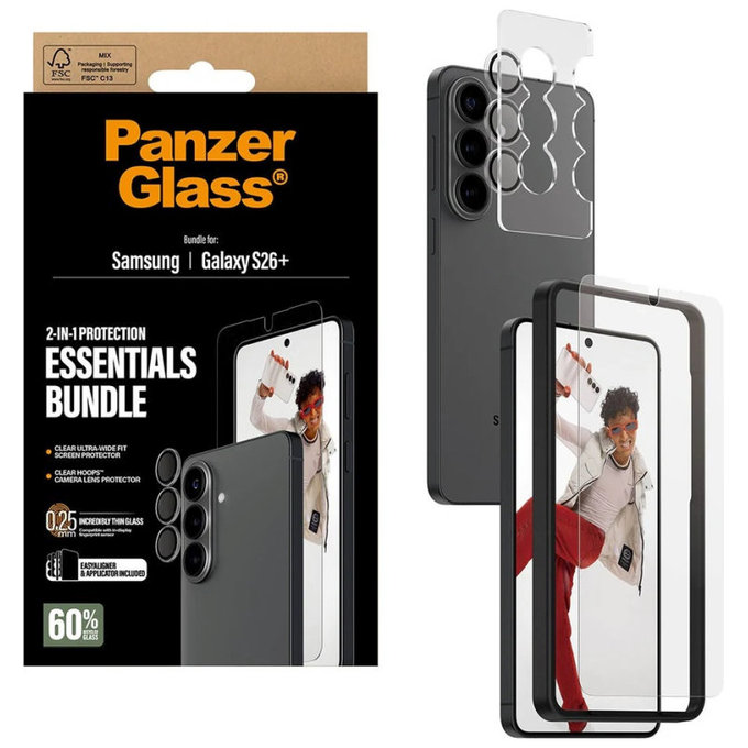 Bundle Essentials 2-in-1 für Samsung S26+, PanzerGlass
