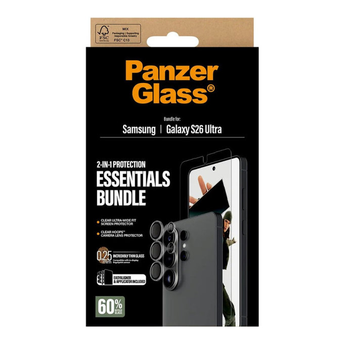 Bundle Essentials 2-in-1 für Samsung S26 Ultra, PanzerGlass