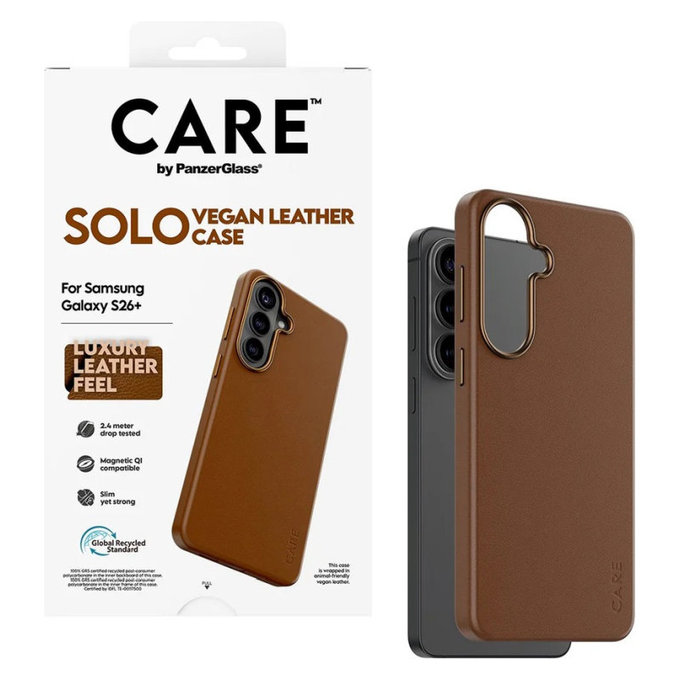 Hülle Solo für Samsung S26+, braun, CARE