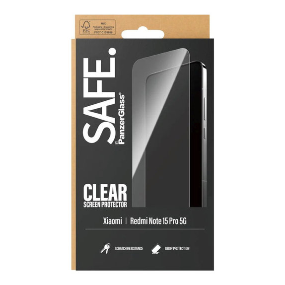 UWF Panzerglas für Xiaomi Redmi Note 15 Pro 5G, Schwarz, SAFE