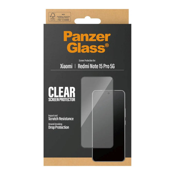 UWF Panzerglas für Xiaomi Redmi Note 15 Pro 5G, Schwarz, PanzerGlass