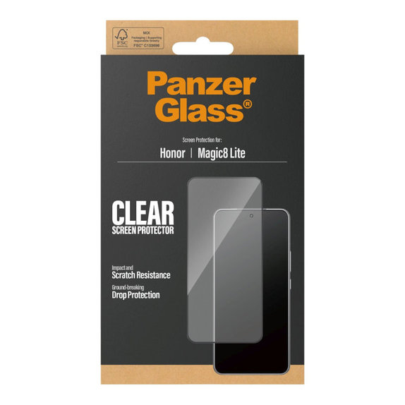 UWF Panzerglas für Honor Magic8 Lite, Schwarz, PanzerGlass