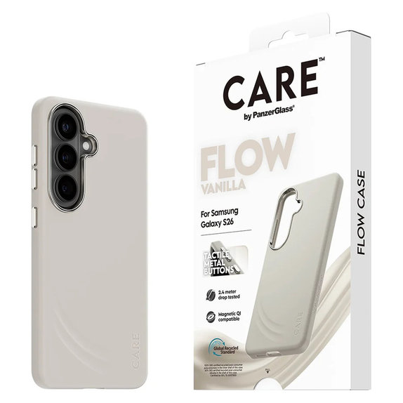 Hülle FLOW mit QI für Samsung Galaxy S26, Vanilla, PanzerGlass