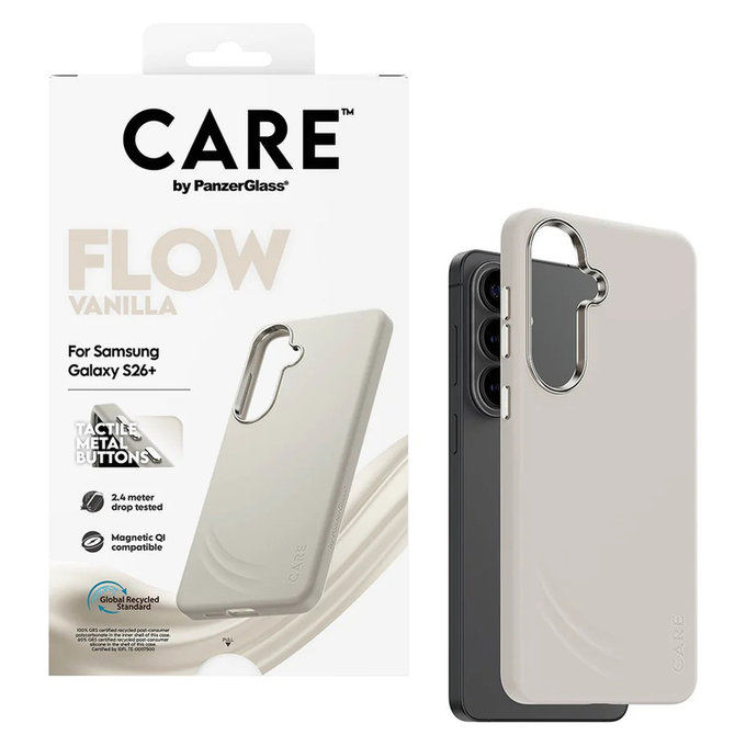 Hülle FLOW mit QI für Samsung Galaxy S26+, Vanilla, PanzerGlass
