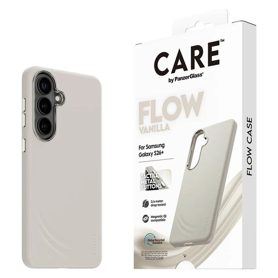 Hülle FLOW mit QI für Samsung Galaxy S26+, Vanilla, PanzerGlass