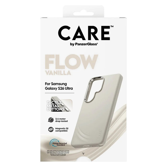 Hülle FLOW mit QI für Samsung Galaxy S26 Ultra, Vanilla, PanzerGlass