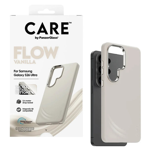 Hülle FLOW mit QI für Samsung Galaxy S26 Ultra, Vanilla, PanzerGlass