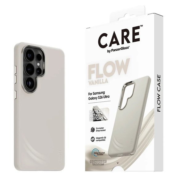 Hülle FLOW mit QI für Samsung Galaxy S26 Ultra, Vanilla, PanzerGlass
