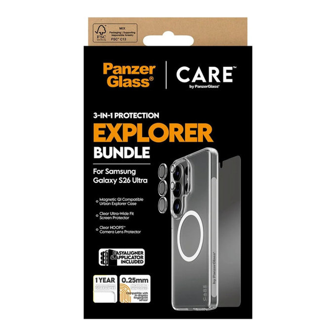Bundle 3-in-1 Explorer für Samsung S26 Ultra, PanzerGlass