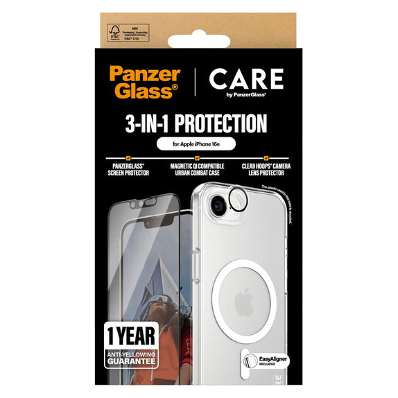 Bundle 3-in-1 für iPhone 17e/16e, PanzerGlass