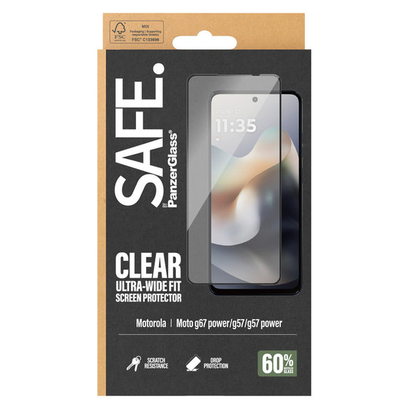 Panzerglas UWF für Motorola Moto G57 Power 5G, Schwarz, SAFE by PanzerGlass