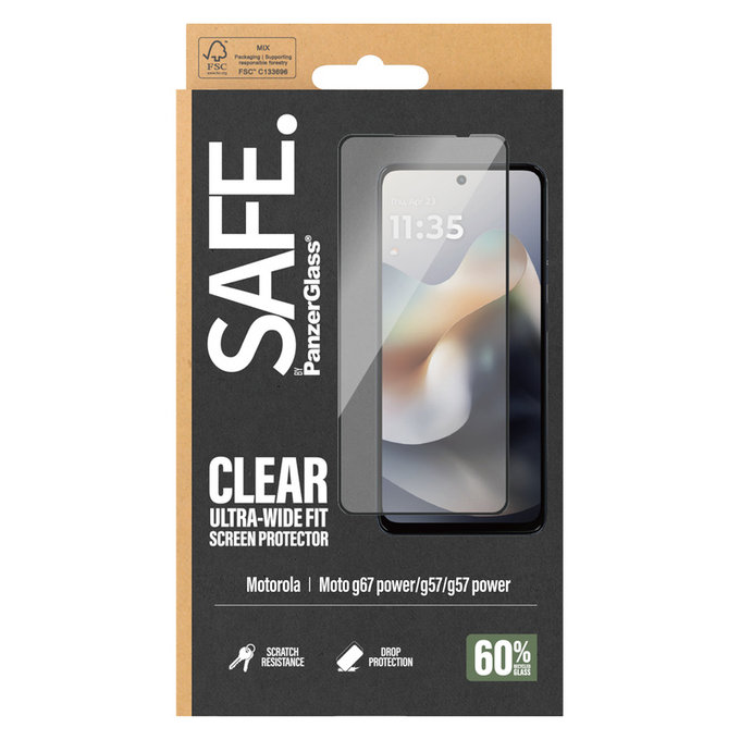 Panzerglas UWF für Motorola Moto G57 Power 5G, Schwarz, SAFE by PanzerGlass