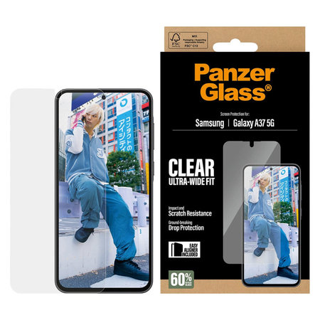 PanzerGlass - UWF Panzerglas mit Applikator für Samsung Galaxy A37, klar