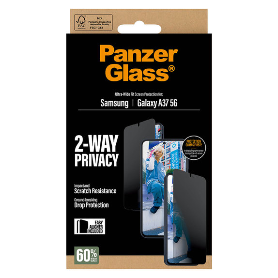 Panzerglas UWF Privacy mit Applikator für Samsung Galaxy A37, Klar, PanzerGlass