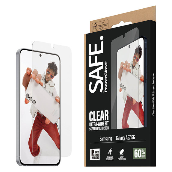 Panzerglas UWF mit Applikator für Samsung Galaxy A57, Klar, SAFE by PanzerGlass