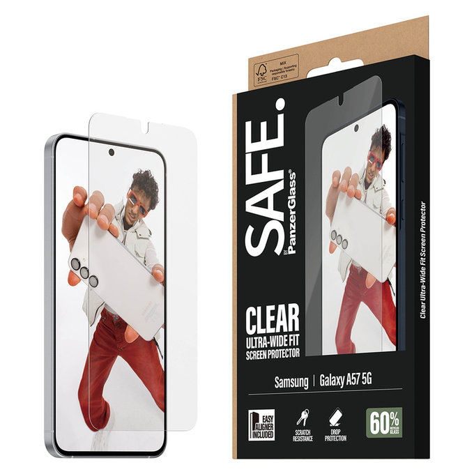 Panzerglas UWF mit Applikator für Samsung Galaxy A57, Klar, SAFE by PanzerGlass