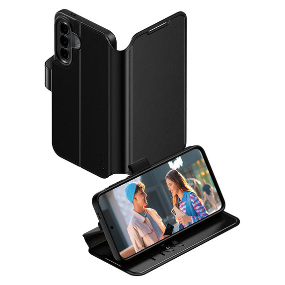Hülle Wallet Kickstand für Samsung Galaxy A57, Schwarz, PanzerGlass