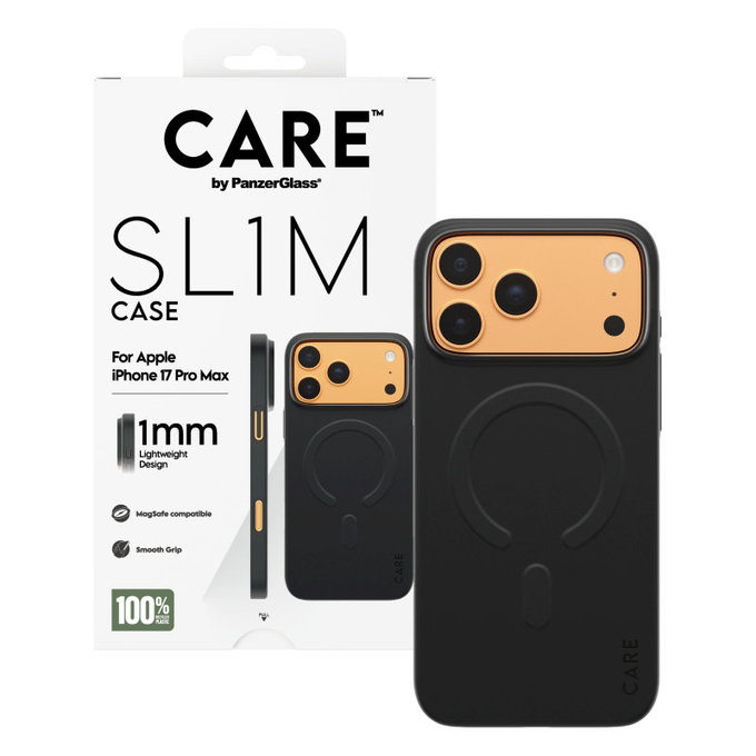 Hülle SL1M für iPhone 17 Pro Max, schwarz, PanzerGlass