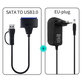 USB 3.0 / USB-C auf SATA Adapter für 2.5" und 3.5" HDD/SSD, mit Netzteil