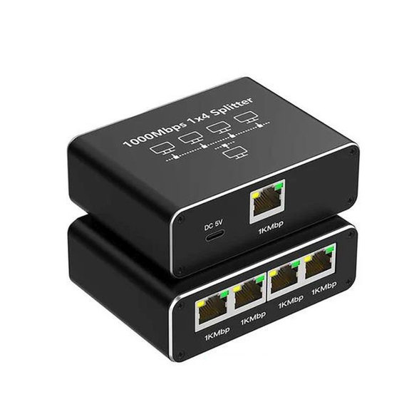 4-Port Gigabit-Ethernet-Switch, RJ45, 1000 Mbit/s
