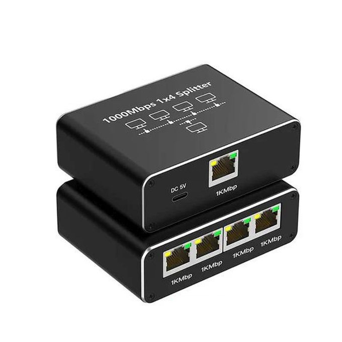 4-Port Gigabit-Ethernet-Switch, RJ45, 1000 Mbit/s