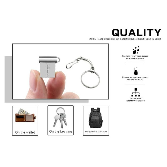 USB-Stick aus Metall, 64 GB, USB 3.0, silber