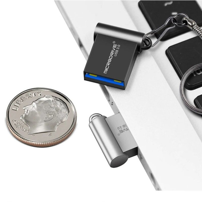 USB-Stick aus Metall, 64 GB, USB 3.0, silber