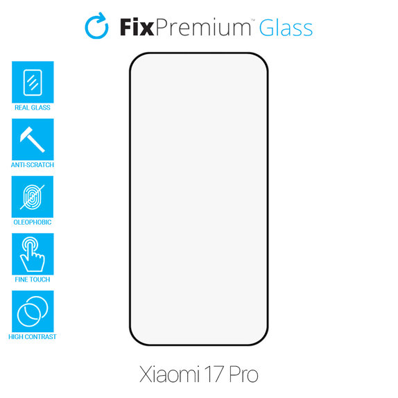 FixPremium FullCover Glass - Gehärtetes Glas für Xiaomi 17 Pro