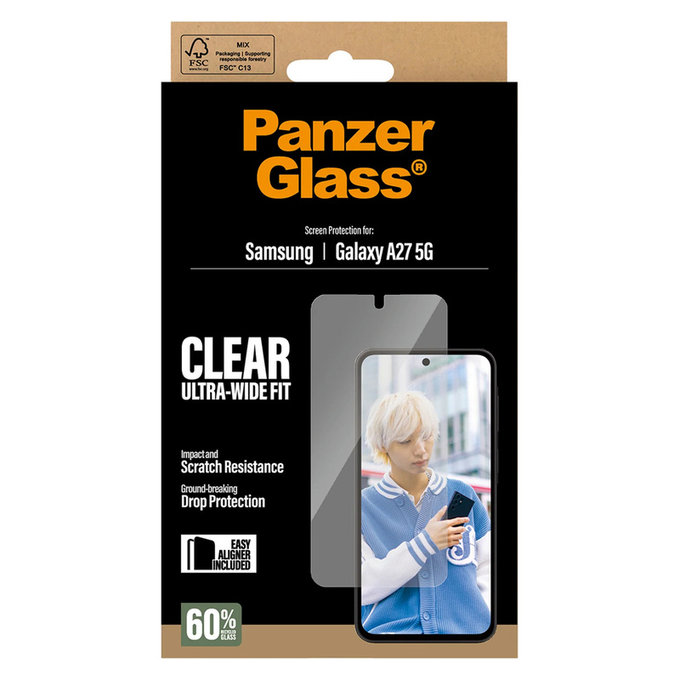 Panzerglas UWF mit Applikator für Samsung Galaxy A27, Klar, PanzerGlass