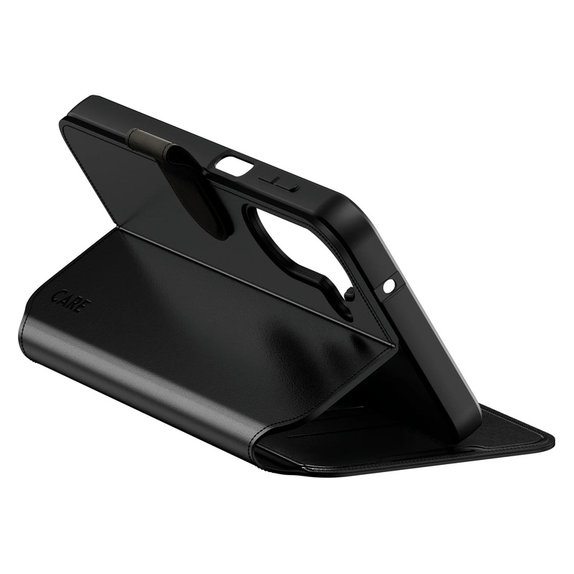 Hülle Wallet Kickstand für Samsung Galaxy A27, Schwarz, PanzerGlass