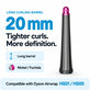 Langer Lockenaufsatz für Dyson Airwrap HS01, HS05, 20 mm, Nickel / Fuchsia