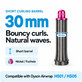 Kurzer Lockenaufsatz für Dyson Airwrap HS01, HS05, 30 mm, Nickel / Fuchsia