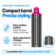 Kurzer Lockenaufsatz für Dyson Airwrap HS01, HS05, 40 mm, Nickel / Fuchsia