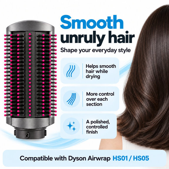 Feste Smoothing-Bürste für Dyson Airwrap HS01, HS05, Iron / Fuchsia