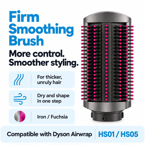 Feste Smoothing-Bürste für Dyson Airwrap HS01, HS05, Iron / Fuchsia