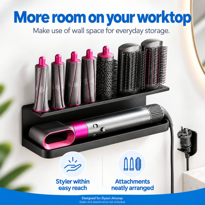 Wandhalterung für Dyson Airwrap