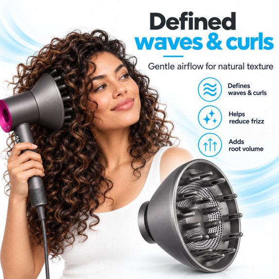 Diffusor für Dyson Supersonic HD01, HD03, HD07, HD15, HD16, Iron / Fuchsia