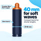 Kurzer Lockenaufsatz für Dyson Airwrap HS01, HS05, 40 mm, Prussian Blue / Rich Copper