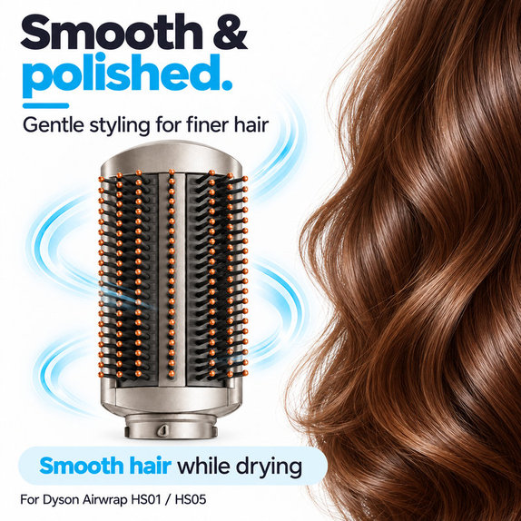 Weiche Smoothing-Bürste für Dyson Airwrap HS01, HS05, Nickel / Copper
